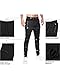 MODCHOK Men's Jogger Sweatpants Fleece Pants Workout Trousers Slim Fit Tracksuit A-Black S