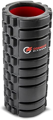 Cosmesis Fitness Foam Roller - 13 Inch Massager - Thick High Density Black EVA on Rigid ABS Tube with Carry Bag - Light and Portable but Heavy Duty Deep Tissue Trigger Point Massage Power for Muscles