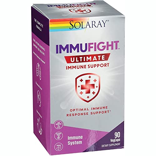 SOLARAY Immufight Ultimate Immune Support | Healthy Response Formula w/Vitamin C & D, Zinc, Herbs | 10 Serv, 90 VegCaps