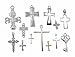 Kinteshun Christian Cross Charm Assorted Alloy Crucifix Pendant Connector for DIY Necklace Bracelet Jewelry Making Accessaries(25pcs,Antique Silver)