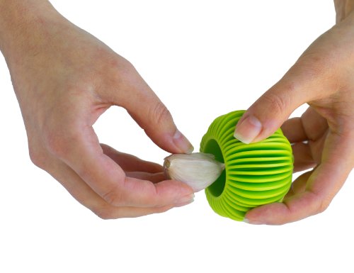 HIC Harold Import Co. 8906 Garlic Peeler, Silicone, Lime Green