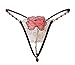 SS Queen Women Sexy Lace Open Crotch G-String Underwear Sheer Pendant Panties (set1)