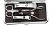 Okbool 12pcs Stone Pattern Stainless Steel Manicure Set for Men with Portable Travel Leather Case