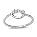 CloseoutWarehouse Sterling Silver Love Knot Promise Ring (Color Options, Sizes 2-15)