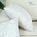 CaliTime Pack of 2 Cushion Covers Throw Pillow Cases Shells for Home Sofa Couch Modern Shining & Dull Contrast Quatrefoil Accent Geometric 20 X 20 Inches White
