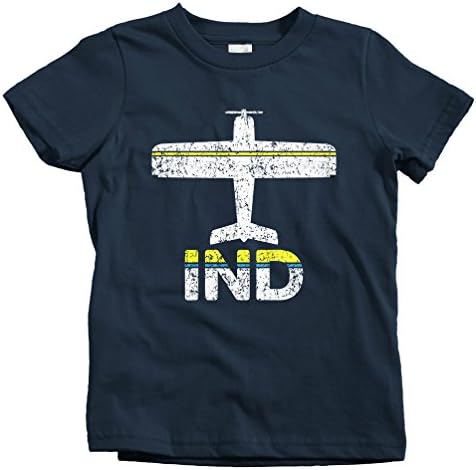 Smash Vintage Kids Fly Indianapolis IND Airport T-Shirt - Navy, Toddler 5/6T