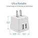 hito 2-Pack 12W 2.4A Dual Port Foldable Plug USB Travel Wall Chargers for iPhone Xs/XS MAX/XR/X/ 8/7/ 7 Plus/ 6s/ 6s Plus, iPad Pro/ Air2/ Mini 3/ Mini 4, Samsung, Kindle and More (1x black+ 1x white)