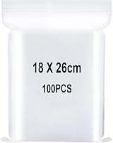 YOFADCI Resealable Clear Plastic Bags 7.1x10.2 100 pcs Sealed Thick Bag