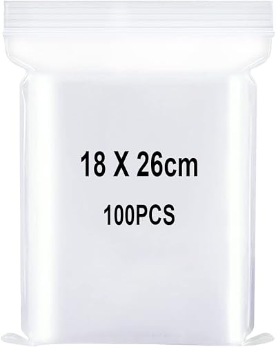 YOFADCI Resealable Clear Plastic Bags 7.1x10.2 100 pcs Sealed Thick Bag