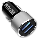Car Charger - MANTO Quick Charge Dual USB Car Charger Adapter Compatible for iPhone/Android Samsung/Kindle/Tablet - Black