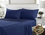 Sandover 100% Egyptian Cotton Deep Pocket Ultimate 4 Piece Bed Sheet Set Hypoallergenic| Size Queen | Style DUV-5301218201