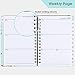 2020 Planner - Weekly & Monthly Planner with Tabs, Floral Cover with Twin-Wire Binding, 6.30