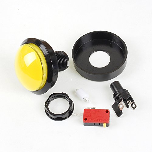 EG Starts 5x New 60mm Dome Shaped LED Illuminated Push Buttons For Arcade Coin Machine Operated Games