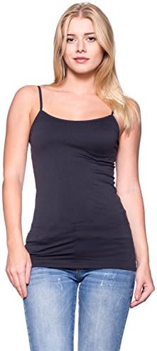 Women Junior-D.GREY Plus-Basic Simple and Essential Tank Top / Adjustable Camisole Active Cami w OSSAMI