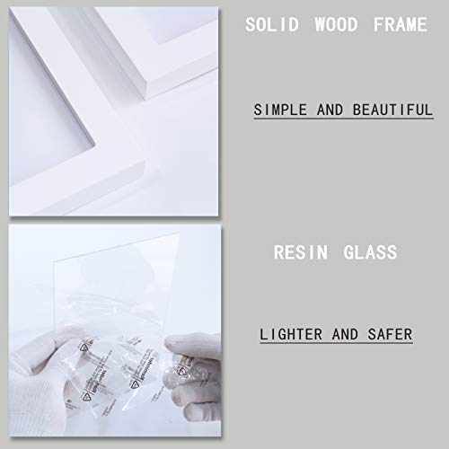 KAOIKO 11x17 Frame White Solid Wood Wall Picture Poster Photo frames (1