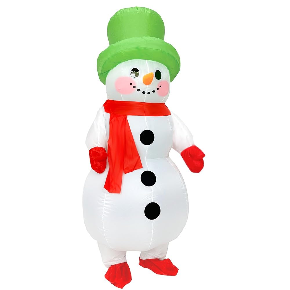 Photo 1 of MXoSUM Inflatable Christmas Costume for Adult, Inflatable Snowman Costume, Inflatable Santa Claus, Gingerbread Man Costume
