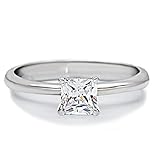 Brilliant 0.7ct Princess Cut Cubic Zircon AAA CZ Stainless Steel Engagement Ring TK202 (9)