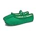 L-RUN Woman's Ladies Classic Yoga Canvas Ballet Dancing Shoes Green