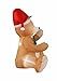 Inflatable Christmas Teddy Bear Birthday Party Indoor Outdoor Festival Lawn Yard Home Decoration Brown