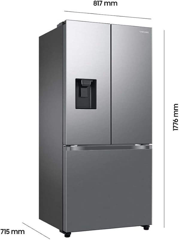 French-Door-Kühlschrank mit Gefrierfach, 178 cm, 495 l, WiFi & SmartThings AI Energy Mode, Twin Cooling+, Auto Ice Maker, No Frost+, Edelstahl Look, RF50C530ES9/EF