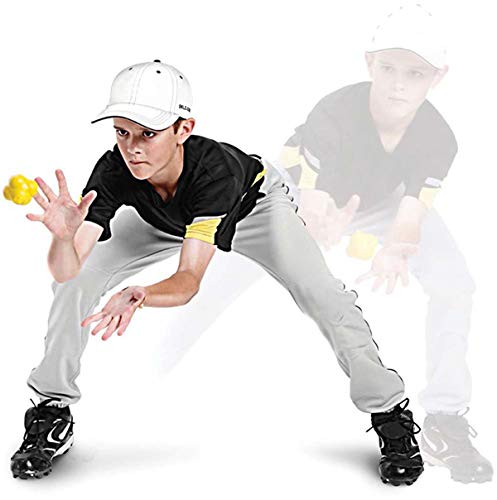Springen Reaction Ball, Field Training Ball and Agility Trainer for Baseball Sports by Hexagonal Ball 2Pack (Orange + Yellow)