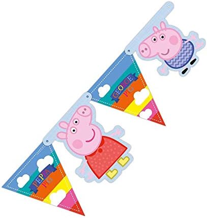 FNA FASHIONS Cute Peppa Pig Card Lovely Shower Party Decorations Banner Birthday Banners Wall