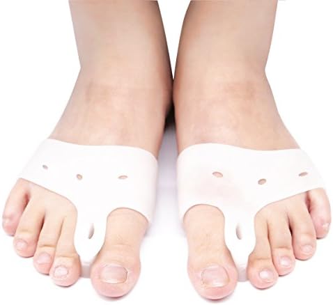 4 Pieces Silicone Gel Forefoot Metatarsal Pads Toe Separators for Morton's Neuroma Bunion Pain Relief