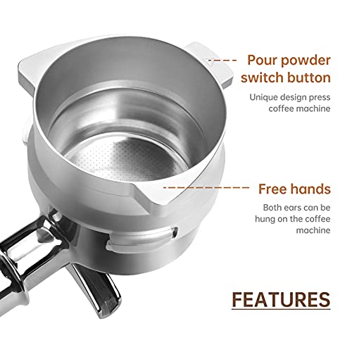 54mm Espresso Dosing Funnel, SNLWS Upgraded HandsFree Coffee Dosing