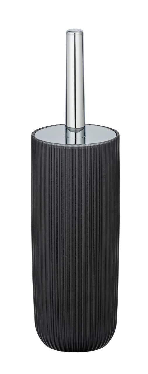 WENKO Agropoli Toilet Brush Holder Grey, Gray, 36.5 x 10 x 10 cm