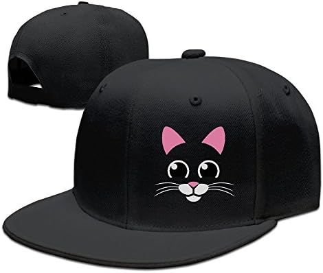 Cute Cat Face - Animal Lover Best Gift For Cat Â Unisex Twill Cotton Baseball Cap Vintage Adjustable Dad Hat Black