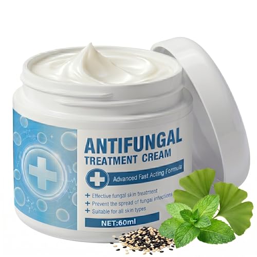 Skin Fungus Cream, Intensive Treatment for Athlete's Foot, Eczema, Groin Fungus & Tinea Versicolor, Suitable for Face and Body Care, Non-Irritating, 60 ml