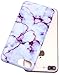 A-Focus Case for iPhone 8 Plus Case, iPhone 7 Plus Case, IMD Design Marble Pattern Stone Texture Soft Flexible TPU Slim Fit Cover Case for iPhone 7 Plus 8 Plus 5.5 inch Glossy Purple