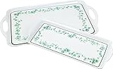 Corelle Coordinates Rectangular and Tidbit Serving Tray Set, White, Callaway