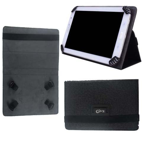 Black Flip Leather Wallet Folio Smart Case Stand Cover for 7