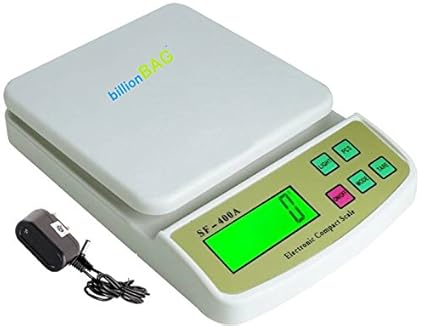 billionBAG Compact Scale With Tare Function SF 400A with Adaptor 10 kg Digital Multi-Purpose Kitchen Weighing Scale