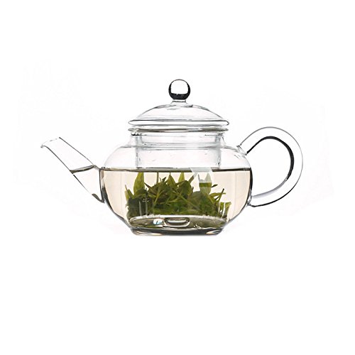 GOLDBEARUK Clear Glass Teapot with Glas Infuser - 400ml