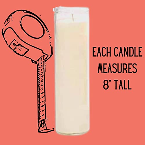 Glass Assorted Religious Candle, White, Case of 12 (1) Pricepulse