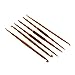 TOOGOO(R) 6Pcs Golden Aluminum Double End Crochet Hook 2.0 - 7.0mm