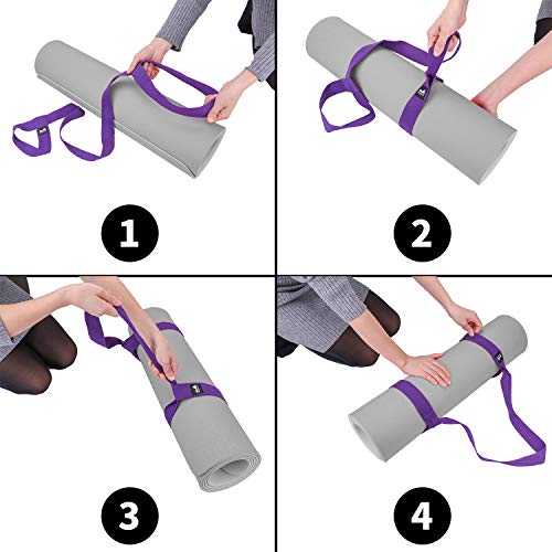 image for REEHUT Yoga Mat Strap, Adjustable Yoga Mat Carrier Holder for Carrying