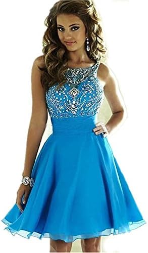 MEILISAY Meilishuo Women's Sparkly Beading Prom Dresses Short Homecoming Dresses for Juniors LF-146