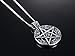 Blowin Vintage Stainless Steel Pentacle of Life Pentagram Pagan Pendant Biker Mens Necklace, Blue, 24 inch Chain