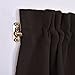 NICETOWN Privacy French Door Curtain - Functional Thermal Insulated Blackout Side Lights Front Door Curtain Panel (25W by 40L Inches, Toffee Brown, Single Panel)