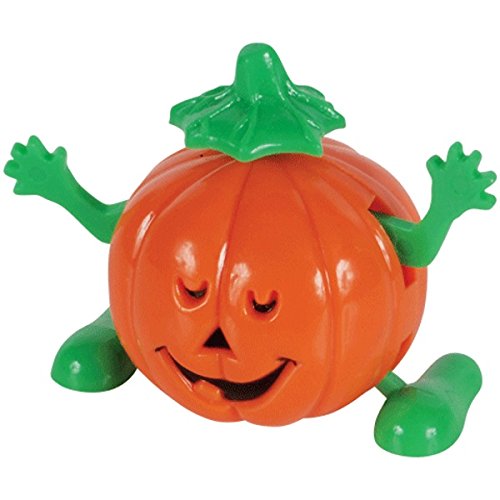 Loftus International Wind-Up Jack-O-Lantern Toy (12 Pack), Orange/Green/Black