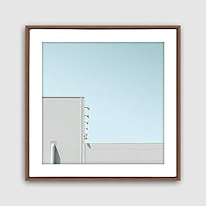 Framed Canvas Wall Art Geometric Building Canvas Prints Home Artwork Decoration for Living Room,Bedroom - 16x16 inches