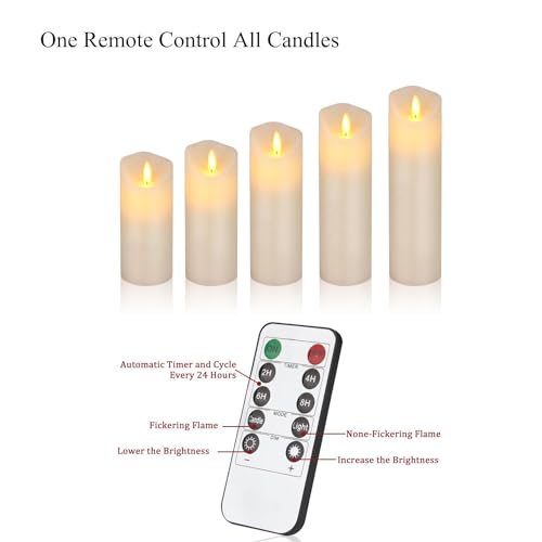 Vinkor Flameless Candles Battery Operated Candles Set Decorative