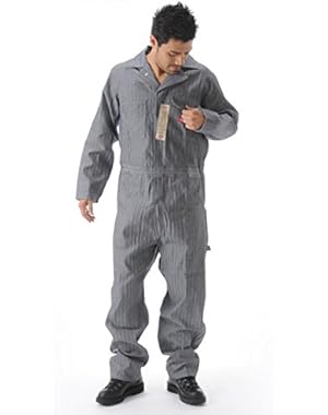 Cotton Long Sleeve Coveralls Fisher Stripe, Fisher Stripe, 2XL