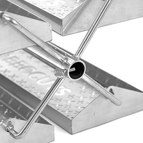 BBQGuys Signature Rib Rotisserie Rotating BBQ Grill Trays BBQRRW