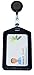 Retractable ID Badge Holder with Reel and Belt Clip for Name Badges and ID Cards, Leather, Pack of 2