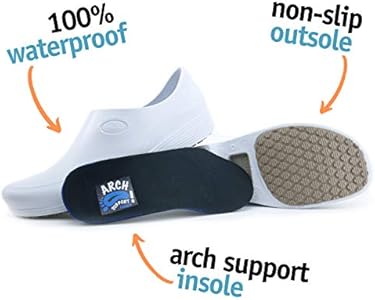arch support slip resistant shoes