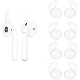 OneCut 5 Pairs Silicone Ear Tips Compatible for AirPods 1&2,Silicone Soft Anti-Slip Sport Earbud Tips, Anti-Drop Ear Hook Gel